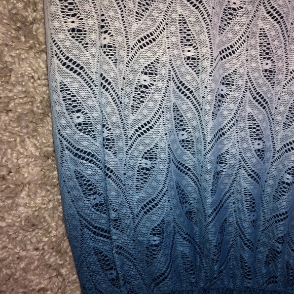 Blue colour blocked maxi skirt - Picture 2 of 5